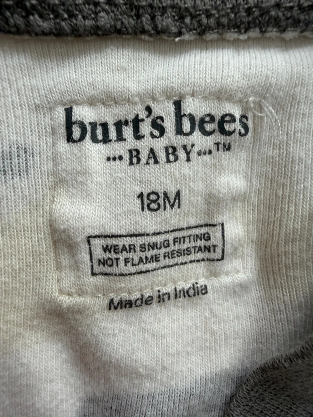 Cream and Gray Wolf Print Kids One-Piece Footed organic cotton Pajamas